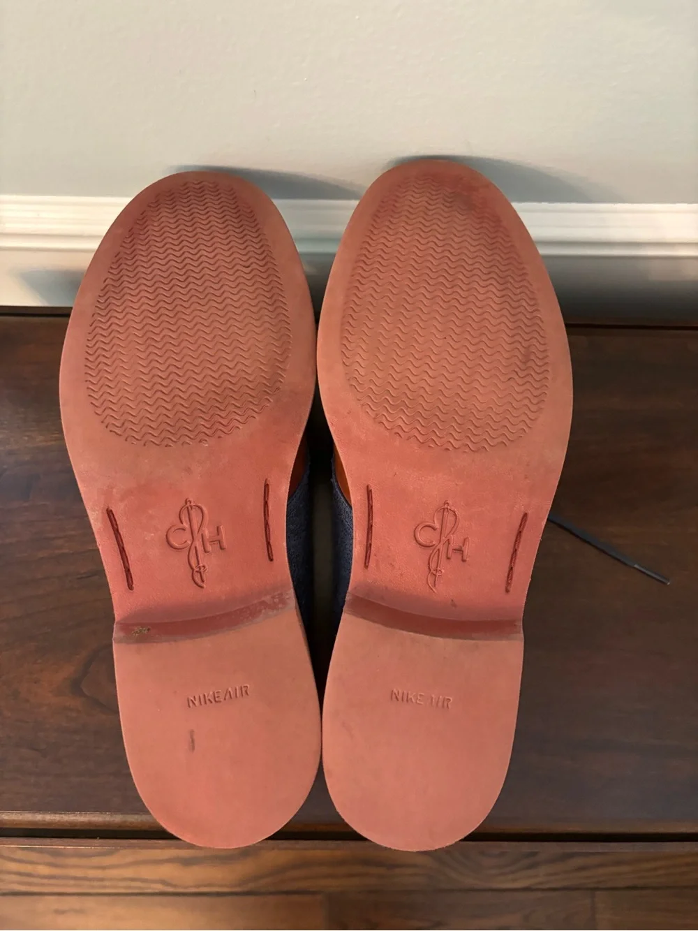 Cole Haan Two-Tone Brown Leather and Blue Suede Oxfords